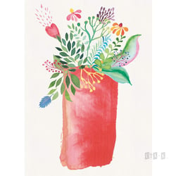Aquarellblumen Vase
