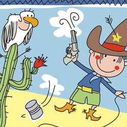 Geschirrdekor Cowboy MILA Design