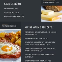 Gaststätte Wirtz – Speisekarte
