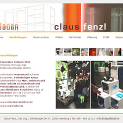 Die Website für den Tischler und Architekten Claus Fenzl