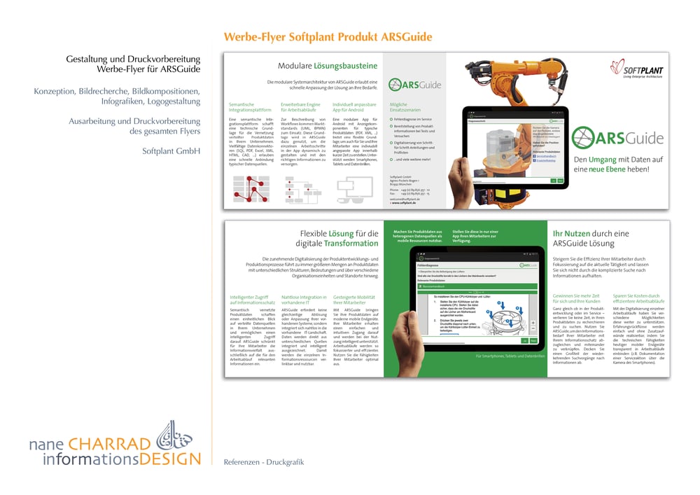 Werbe-Flyer Softplant Produkt ARSGuide