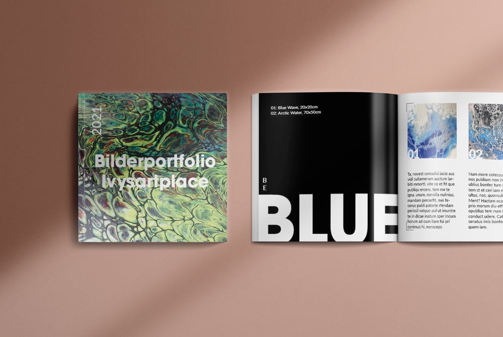 Bilderportfolio mit eigenen Kunstwerken