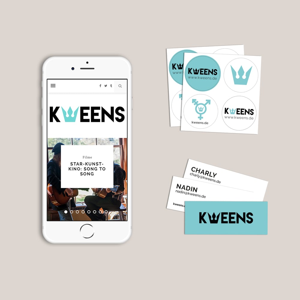Website Mobil, Sticker, Visitenkarten