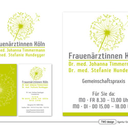 Logoentwicklung und Geschäftspapiere Praxis für Frauenärztinnen