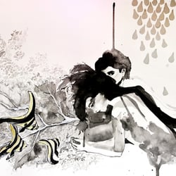 olga antonava Illustration mit Tusche