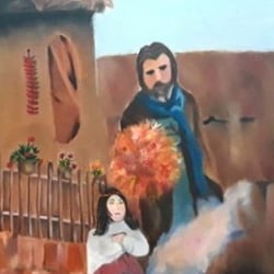 Der Herd des Erbes (The Hearth of Heritage) – Öl auf Leinwand – Mary G.