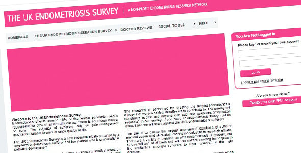 The UK Endometriosis Survey: Serious medical research approach and tools