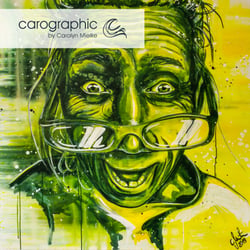 Popart Urbanart portraits painting – Porträt Malerei Kunst von Carolyn Mielke