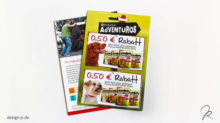 6-seitiger Flyer mit Falz für Gutscheine