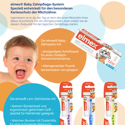 Plakat für Kinderprodukte von elmex
