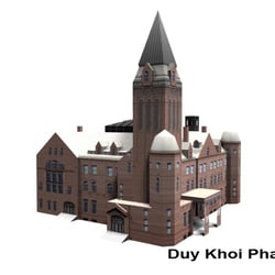 low poly house
