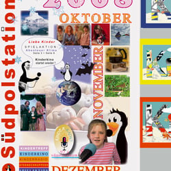 Titel- u. Rückseite, (Okt., Nov., Dez.) Themenüberschriften: Kino, Treff, Radio (Plakatkästen: Farbe, im Heft: Header SW)