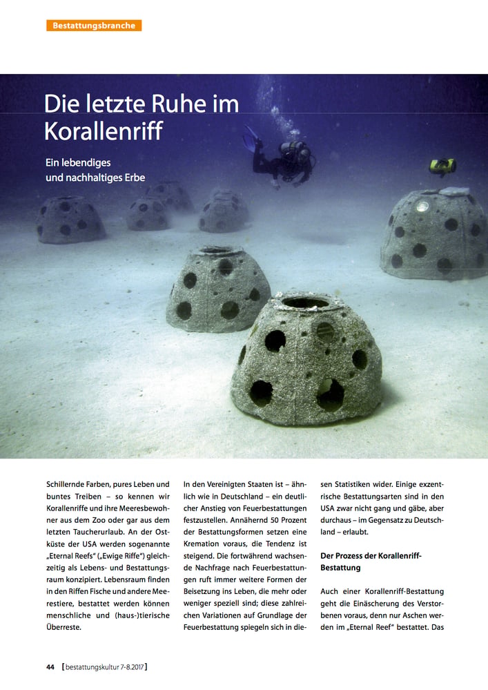 Die letzte Ruhe im Korallenriff