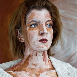 Are U real – interdisziplinäre Portraitarbeit, Acryl ,Fotografie