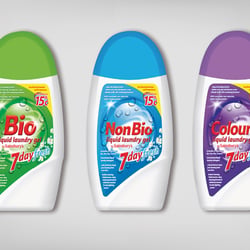Verpackungsdesign für Flüssigwaschmittel, Mibelle Group, CH