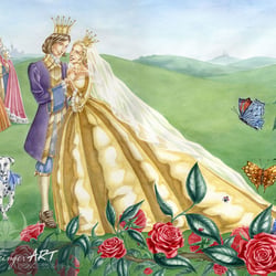 Prinzessin auf der Erbse, Seite 10 | Bilderbuchillustration | Aquarell