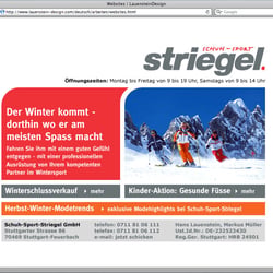 Website „Schuh-Sport-Striegel“ (alt 1)