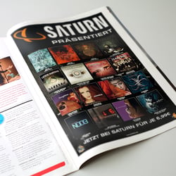 Anzeigengestaltung „Saturn präsentiert“ (Drakkar Rec.)