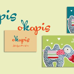 okapis: Logo, Visitenkarten, Postkarten