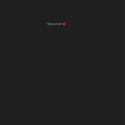 Theater Plakat „Mars ist Tot“