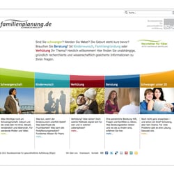 familienplanung.de, Bundeszentrale für gesundheitliche Aufklärung | Screendesign | Hauptweg Nebenwege GmbH