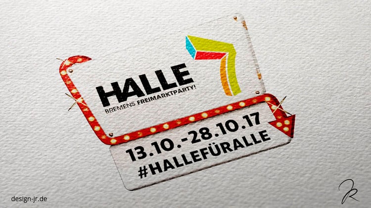 halle-7.de Logo Design, Webshop und Social Media Betreuung, sowie div. Print Artikel