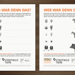 Fährtenquiz für Stadtwildtiere