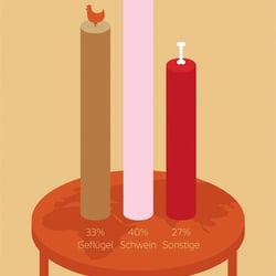 Infografik Poster Fleischkonsum