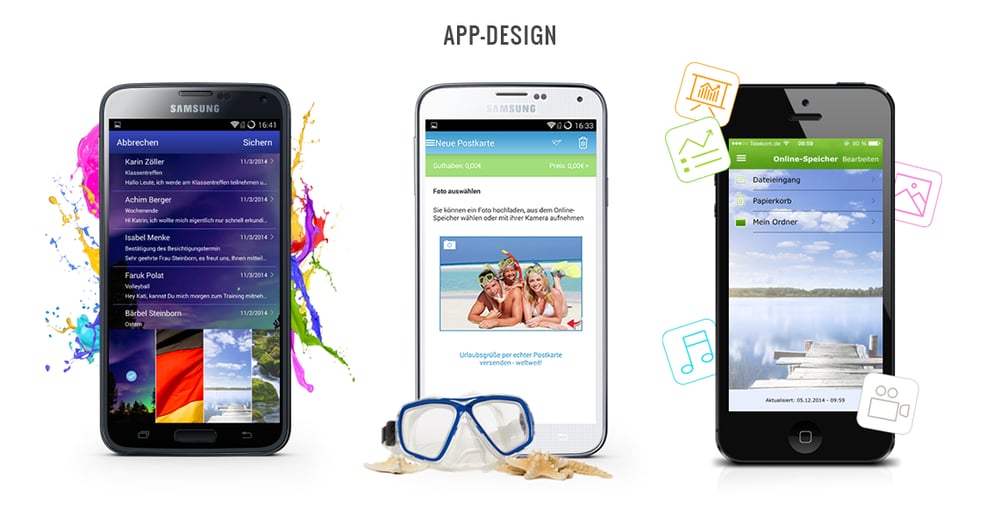 App-Design „mail.de App“