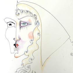 Frau mit Kopftuch
