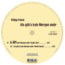 „Als gäb’s kein Morgen mehr“ [LP-Aufkleber]