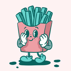 Retro Fries – Digitale Illustration