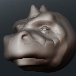 Rhino – made with a sculping software