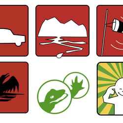Pictogramme für eine Broschüre