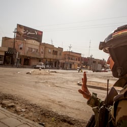 a kurdish special forces soldier in Quaraqosh/Iraq