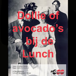 poster design for theatre play ’Dollie of avocado’s bij de lunch’