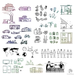 Illustrationen für ein Erklärvideo ‚Klimagerechtigkeit‘