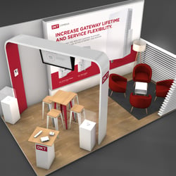 Messestand für den Kunden „DKT“