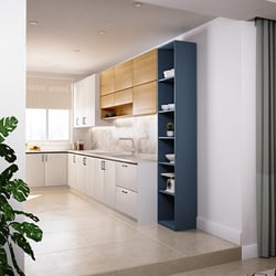 Interior design – a house with blue-green walls