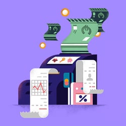 Illustrationen für „Handelsblatt – Karriere Abi“ zum Thema „Finanzen und Kosten während des Studiums und der Ausbildung“