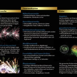 Pyromagie Feuerwerke / Rückseite / A6 Flyer / Wickelpfalz