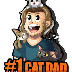 #1 Cat Dad Shirt Design