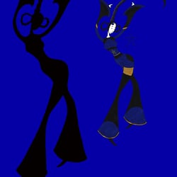 Illustration: Sternenfrau blau