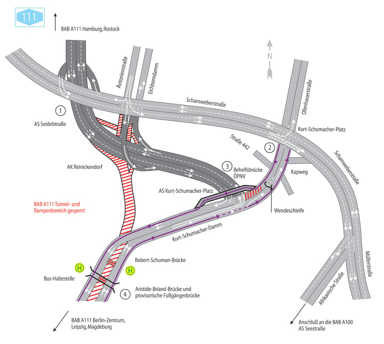 Infografik / Lageplan für Flyer, Berliner Senat