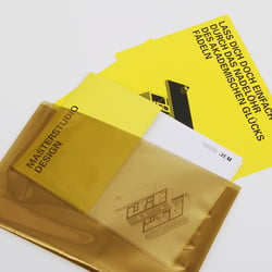 Postkarten, Faltprospekt und Umschlag