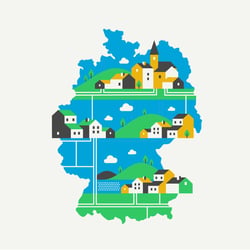 Illustrationen für die deutsche Glasfaser