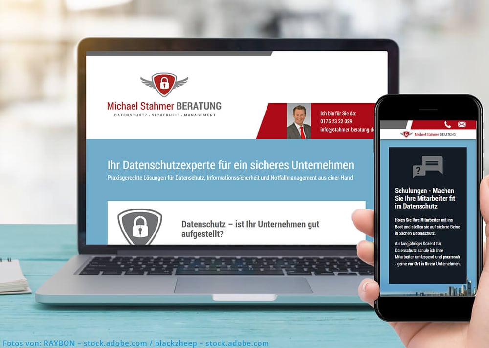 Responsive Webdesign für Stahmer-Beratung.de (Datenschutz, Informationssicherheit und Notfallmanagement)