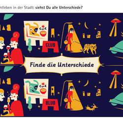 Spiel, Finde die Unterschiede in der Stadt
