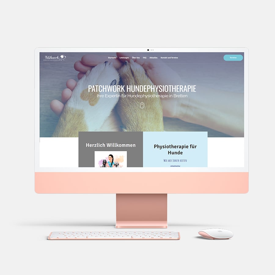 Patchwork Hundephysio / Website mit individuellem Buchungstool