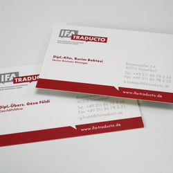 Traducto – Logoentwicklung, Briefbogen, Visitenkarte. mit Prägung.